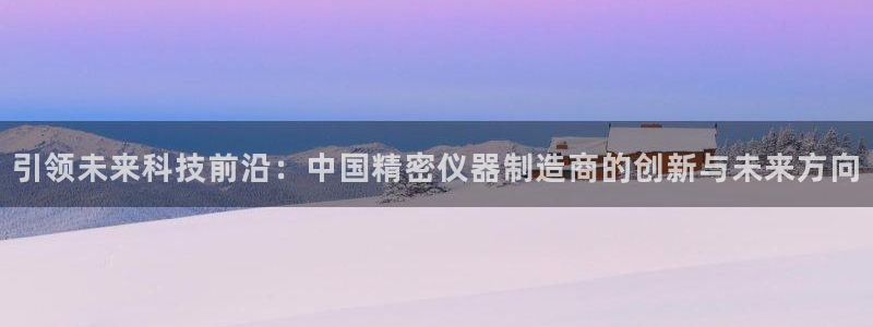 万国觉醒娱乐门徒攻略：引领未来科技前沿：中国精密仪器制造商的