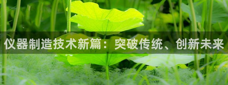 门徒娱乐计划在线观看：仪器制造技术新篇：突破传统、创新未来