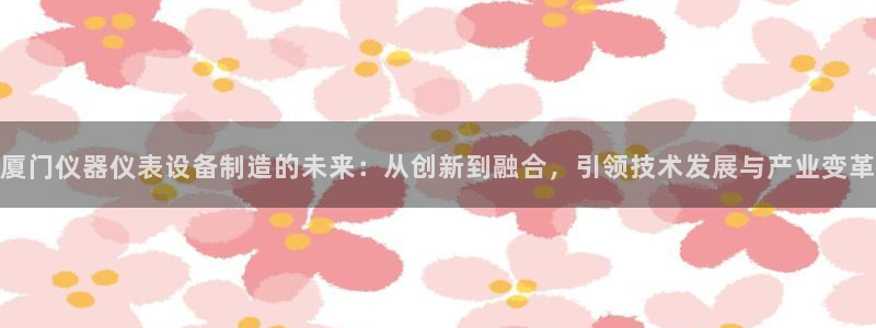 门徒娱乐点最新版本更新内容：厦门仪器仪表设备制造的未来：从创