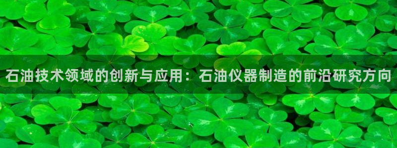 门徒娱乐是大平台吗：石油技术领域的创新与应用：石油仪器制造的