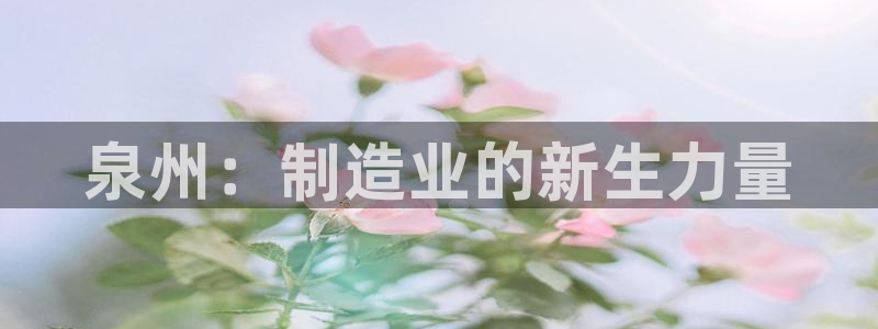 门徒娱乐官方网站地址查询：泉州：制造业的新生力量