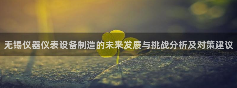 门徒娱乐盈利：无锡仪器仪表设备制造的未来发展与挑战分析及对策