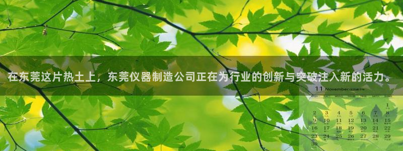 门徒娱乐平台代理登录：在东莞这片热土上，东莞仪器制造公司正在