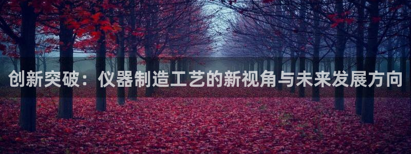 门徒娱乐注册下载安卓版：创新突破：仪器制造工艺的新视角与未来