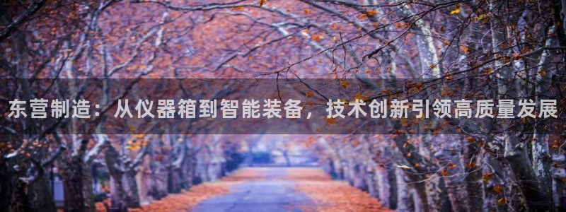 门徒娱乐平台是黑平台吗：东营制造：从仪器箱到智能装备，技术创