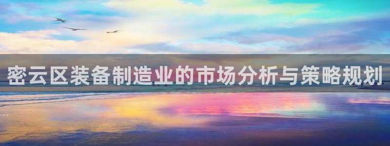 门徒娱乐注册官方网站：密云区装备制造业的市场分析与策略规划