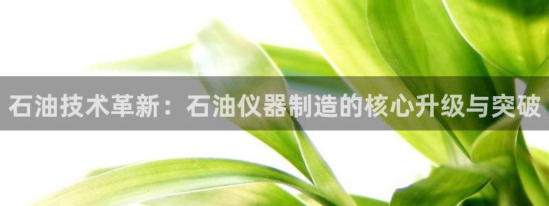 门徒娱乐上7O667：石油技术革新：石油仪器制造的核心升级与