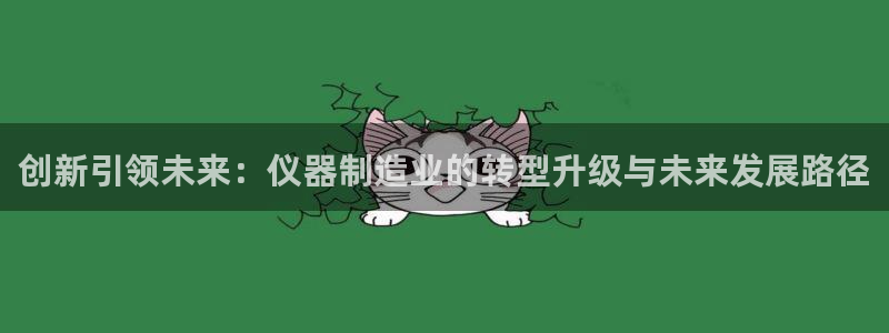 门徒娱乐是国家的彩票吗：创新引领未来：仪器制造业的转型升级与